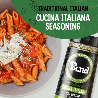 Kitchen Crafted - BLND Cucina Italiana Italian Seasoning, Italian Herbs, Spices &amp; Seasonings, Gluten-Free and Non-GMO Pasta, Soup, and Pizza Seasoning, 2.6oz