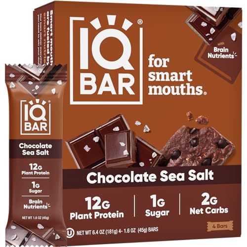 IQ Bar, Chocolate Sea Salt, 4 count