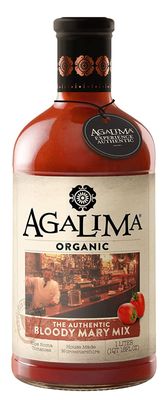 Agalima Authentic Organic Bloody Mary Drink Mix, All Natural, 1 Liter (33.8 Fl Oz) Glass Bottle, Individually Boxed