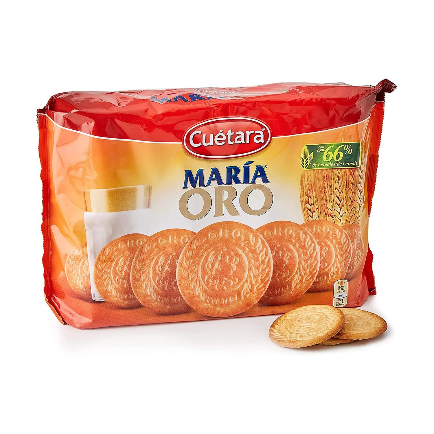 Cuetara - Bolacha Maria Oro - Golden Maria Biscuits - 800g (4x200g) - Product of Spain