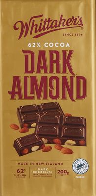 Whittaker&#39;s Chocolate Block 200g (Made in New Zealand) (Dark Almond)