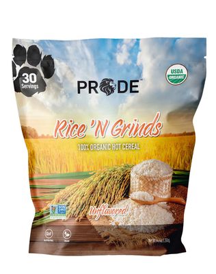 Pride Foods Rice &#39;N Grinds, 100% Natural Hot Rice Cereal, Unflavored, 30 Servings, 44.4oz