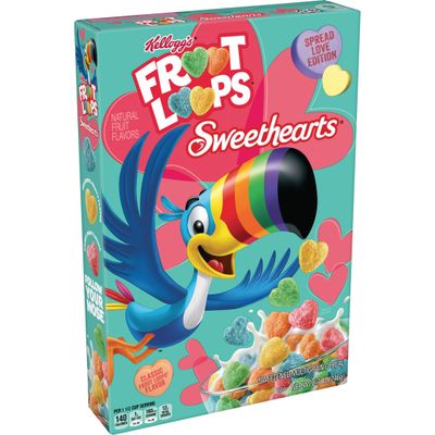 Froot Loops Sweethearts Breakfast Cereal, Fruit Flavored, Valentine&#39;s Day Snacks, Original, 8.7oz Box (1 Box)