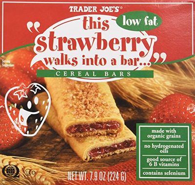 Trader Joe&#39;s This Strawberry Walks Into a Bar Cereal Bars (Low Fat) 1 Box Con...