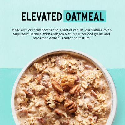Purely Elizabeth, Vanilla Pecan, Collagen Oatmeal Cups With Nut Butter Packet, Gluten-Free, 2 Ounce (Pack of 12)