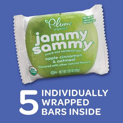 Plum Organics Kids Jammy Sammy Apple Cinnamon &amp; Oatmeal, 1.02 Oz, 5 Pack