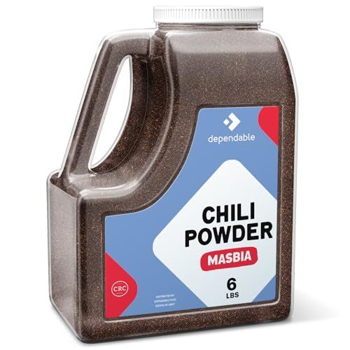 Dependable Food Dark Chili Powder - 6 Lb. Jar - Bulk, Kosher Chili Powder