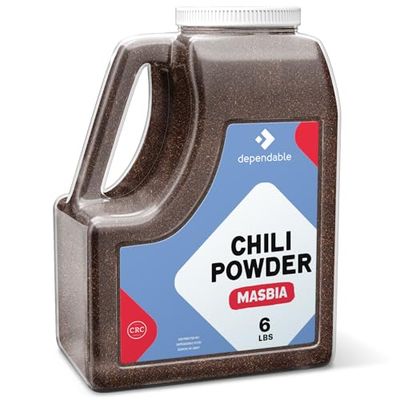 Dependable Food Dark Chili Powder - 6 Lb. Jar - Bulk, Kosher Chili Powder