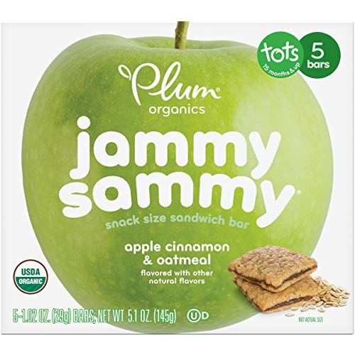 Plum Organics Kids Jammy Sammy Apple Cinnamon &amp; Oatmeal, 1.02 Oz, 5 Pack