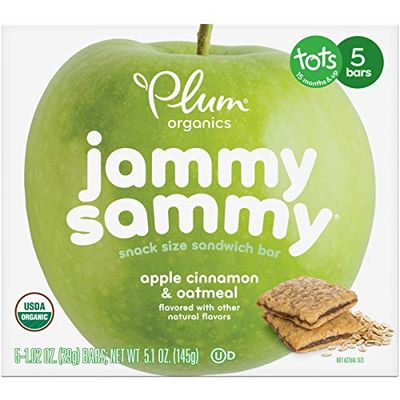 Plum Organics Kids Jammy Sammy Apple Cinnamon &amp; Oatmeal, 1.02 Oz, 5 Pack
