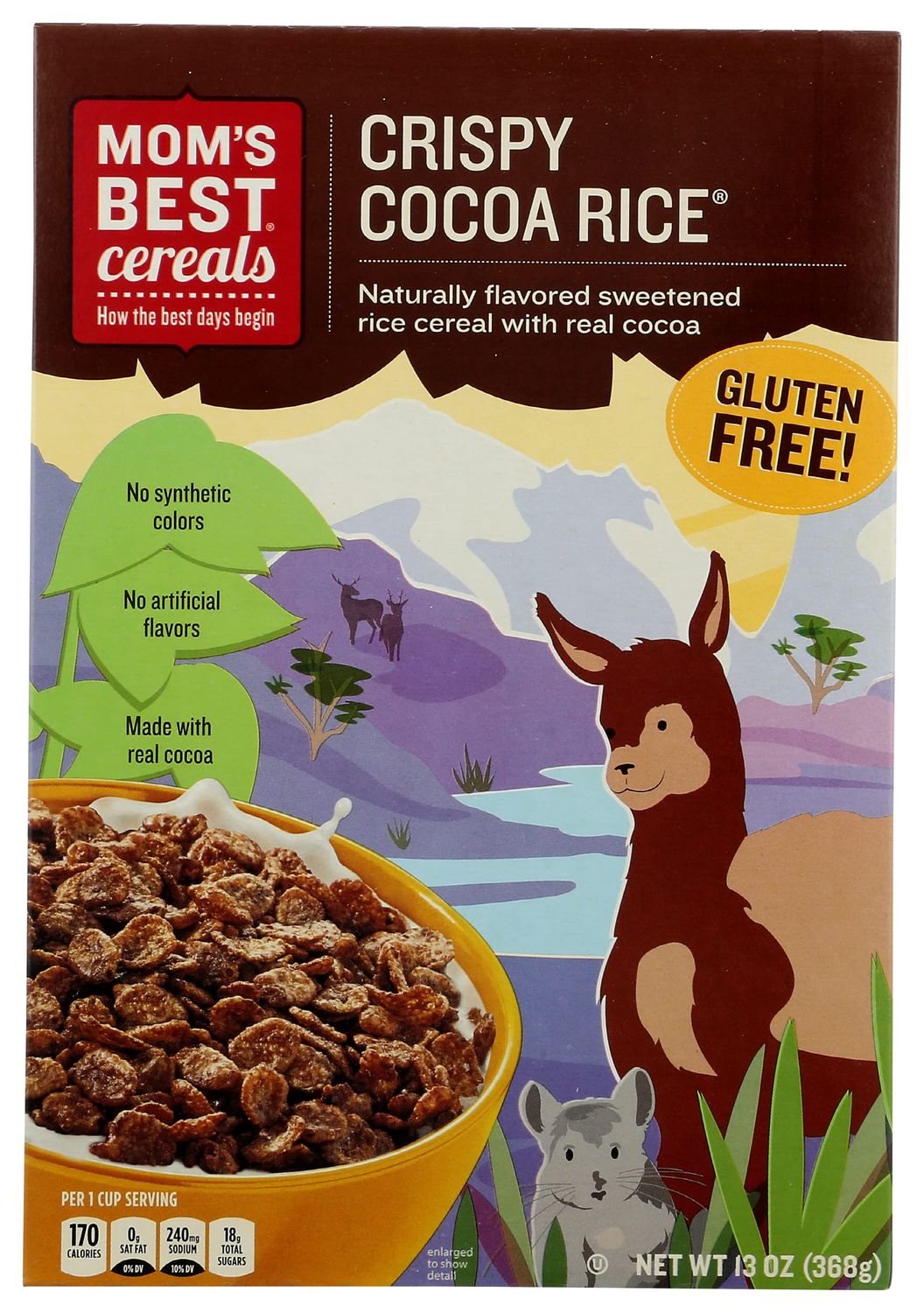 Moms, Breakfast Cereal, Cocoa Rice, 13 Oz