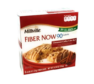 Millville Fiber Now Cinnamon Coffe Cake Bars