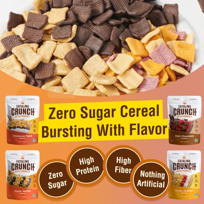 Catalina Crunch Keto Protein Cereal Variety Pack (6 Flavors) | Low Carb, Zero Sugar, Gluten Free, Fiber | Keto Snacks, Vegan Snacks, Protein Snacks | Keto Friendly Food