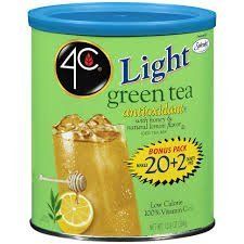 4C Light Iced Tea Mix Green Bonus 22qt (Pack of 4)