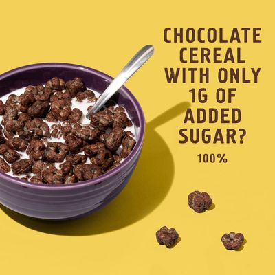 Seven Sundays Sunflower Cereal, Real Cocoa, 8 Oz Bag, Grain &amp; Gluten Free, 5g Upcycled Protein, 1g Added Sugar, Crunchy Chocolate Snack