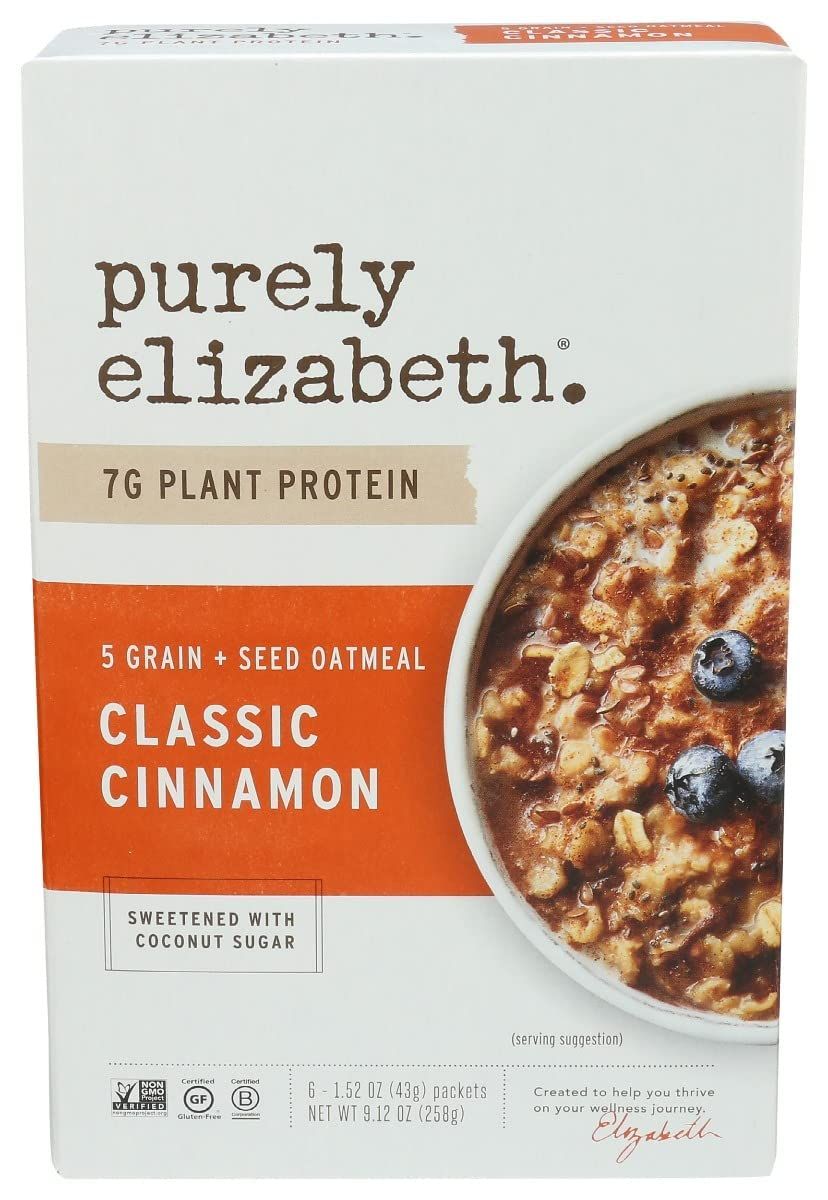 PURELY ELIZABETH Classic Cinnamon Instant Oatmeal, 9.12 OZ