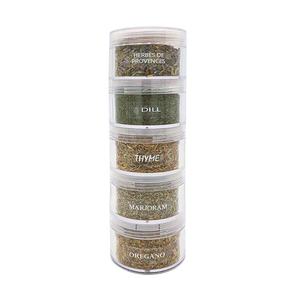 SPICYLUX Mediterranean Herbs | Herbes de Provence, Dill weed, Thyme, Marjoram, Greek Oregano | Savory Herbs, Spices &amp; Seasonings (Set of 5) - Packed in U.S.A.