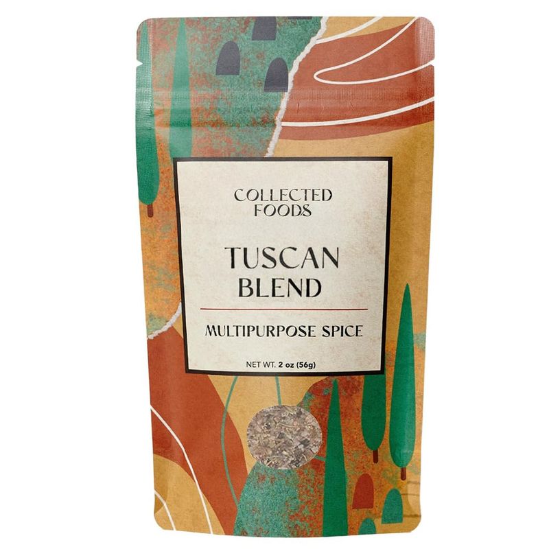 Collected Foods Italian Tuscan Seasoning - All-Natural, Small Batch Spice Blend by Pro Chefs for Grilling, Vegetables, Salad Dressings, and Olive Oil Dipping - (2 oz Package)