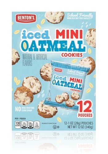 Bentons Mini Cookie Snack Packs (1 Box, Iced Oatmeal)