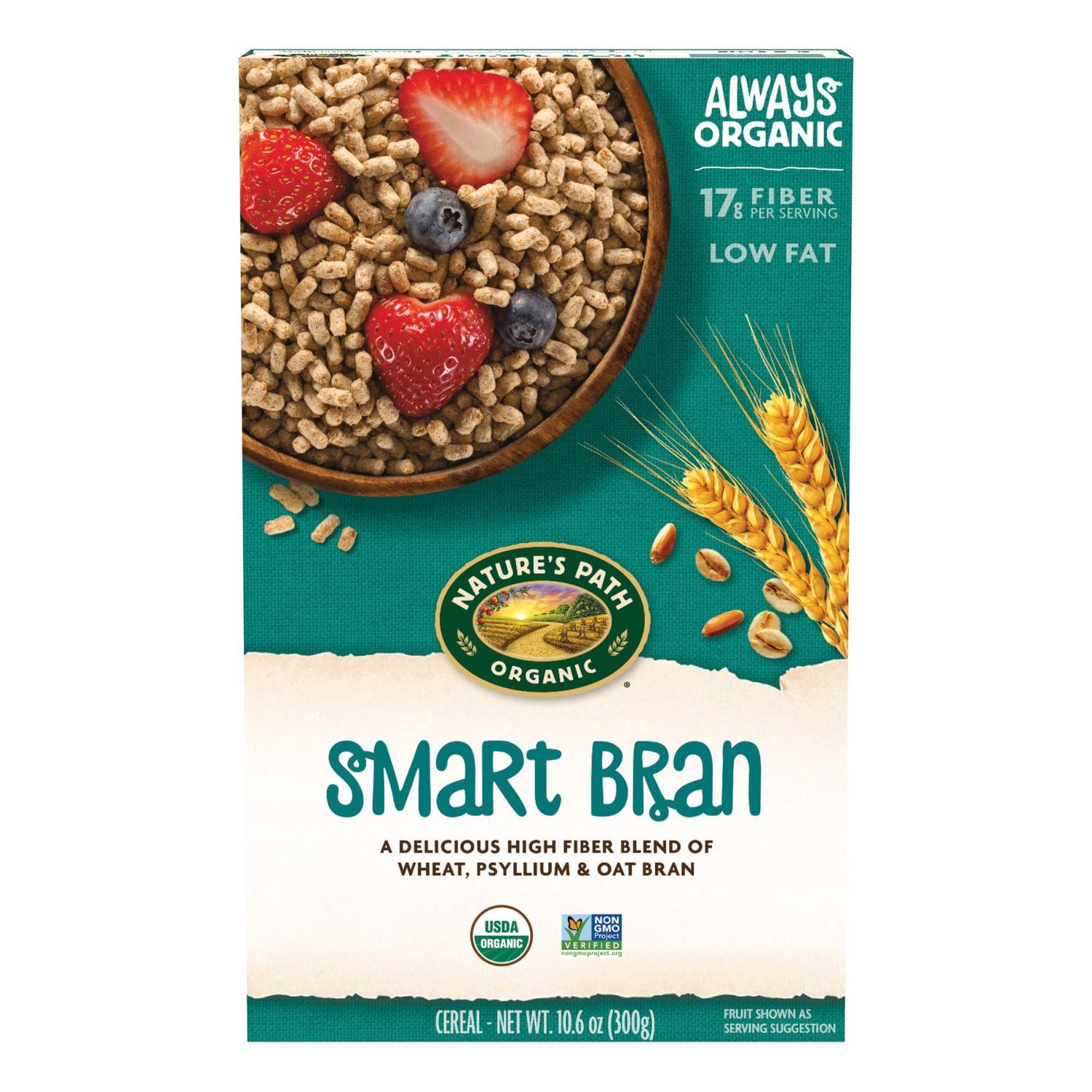 Nature&#39;s Path Organic Smart Bran Cereal, 10.6 oz (Pack of 1), Non-GMO