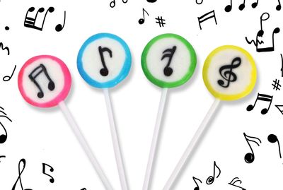 Music Candy Lollipops - 24 Suckers Bulk Individually Wrapped - Music Themed Gifts - Tik Tok Candy - Music Party Favors - Classroom Student Candy Bags - Birthday Candy for Kids