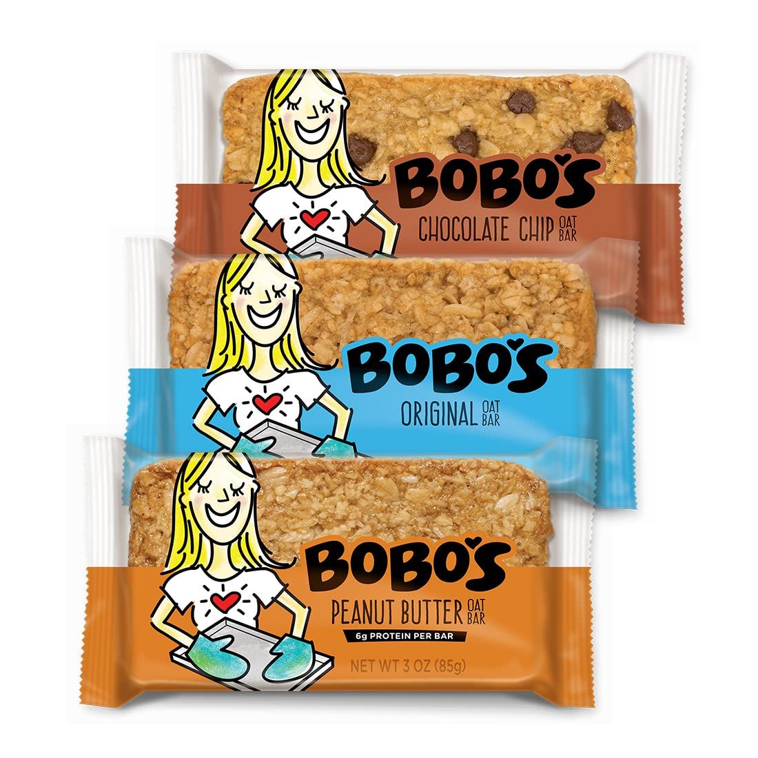 Bobo&#39;s Lactation Oat Bars for Breastfeeding Moms, 12 Pack Variety includes Chocolate Chip, Original, and Peanut Butter Chocolate Chip