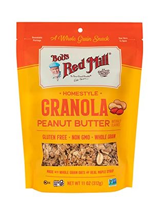 Bobs Red Mill Peanut Butter Homestyle Granola, 11 Ounce Bag (Pack of 1), Certified Gluten Free, Non-GMO, Whole Grain