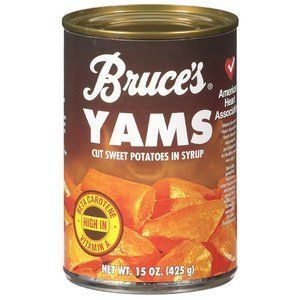 Bruce&#39;s Yams, Sweet Potatoes in Syrup, 15 oz can (6 pack)