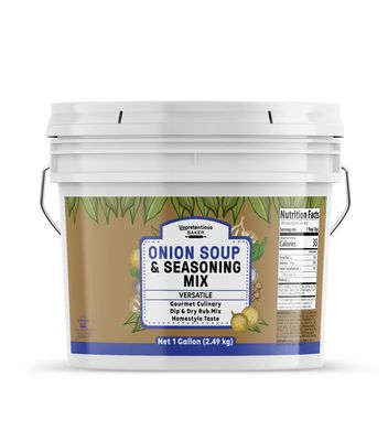 Unpretentious Onion Soup &amp; Seasoning Mix, 1 Gallon, Gourmet Culinary Blend, Great for Soups &amp; Dips