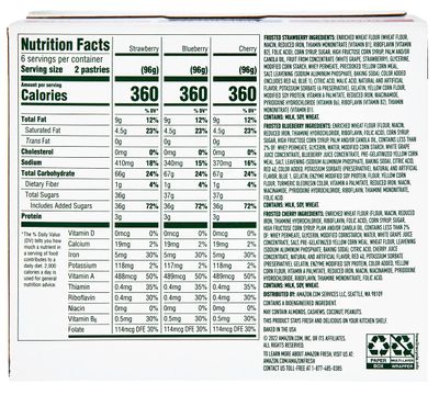 Amazon Fresh - Toaster Pastries Variety Pack (Strawberry, Blueberry, Cherry), 12ct