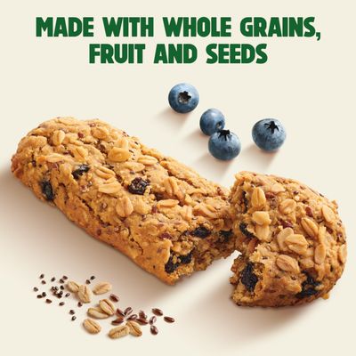 Nature Valley Soft Baked Breakfast Bars, Blueberry Oat, Morning Snacks, 5 Count, 8.85 oz