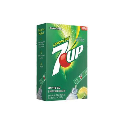 7UP Powdered Drink Mix 6 Boxes of 6 packets with 3 Boxes each of Lemon-Lime and Cherry flavor for Total 36 Sticks bundle packaged by D'Elite Box