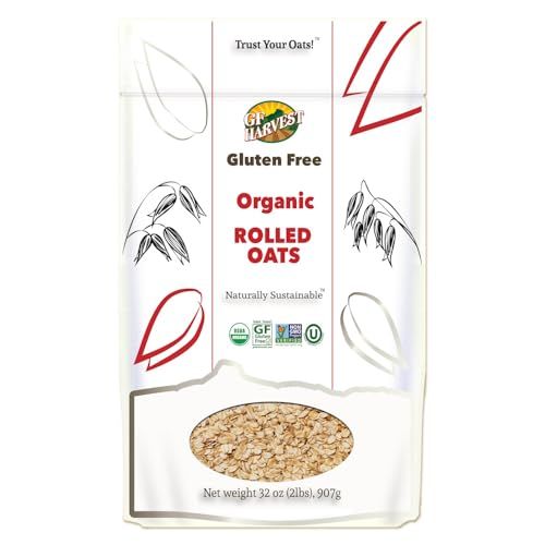 GF Harvest Gluten Free Organic Rolled Oats, 32 Ounce Bag, Oat