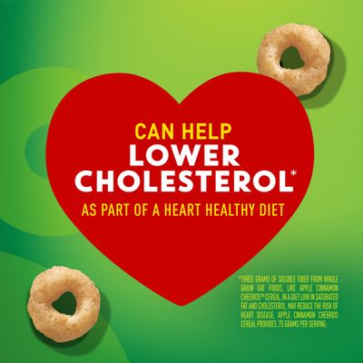Apple Cinnamon Cheerios, Heart Healthy Gluten Free Breakfast Cereal, Family Size, 19 oz