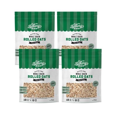 Bakery On Main Rolled Oats - Gluten Free, Non-GMO Project Verified, Purity Protocol, Kosher, Resealable Bag, 24oz (Pack of 4)