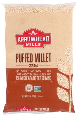 Arrowhead Mills Natural Puffed Millet Cereal -- 6 oz - 2 pc