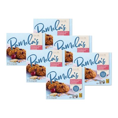 Pamela&#39;s Products Whenever Bars Oat Cranberry Almond, 5 Count Box, 7.05-Ounce (Pack of 6)