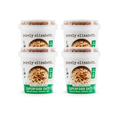 Purely Elizabeth Vegan Gluten-Free Superfood Oats Cup, Apple Cinnamon Pecan (4 Ct.)
