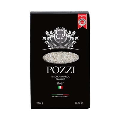 Pozzi Carnaroli Classico Risotto Rice | Italian Classic Carnaroli Rice for Risotto | Award Winning Rice Top Italian Food | 2.2lb (1kg)