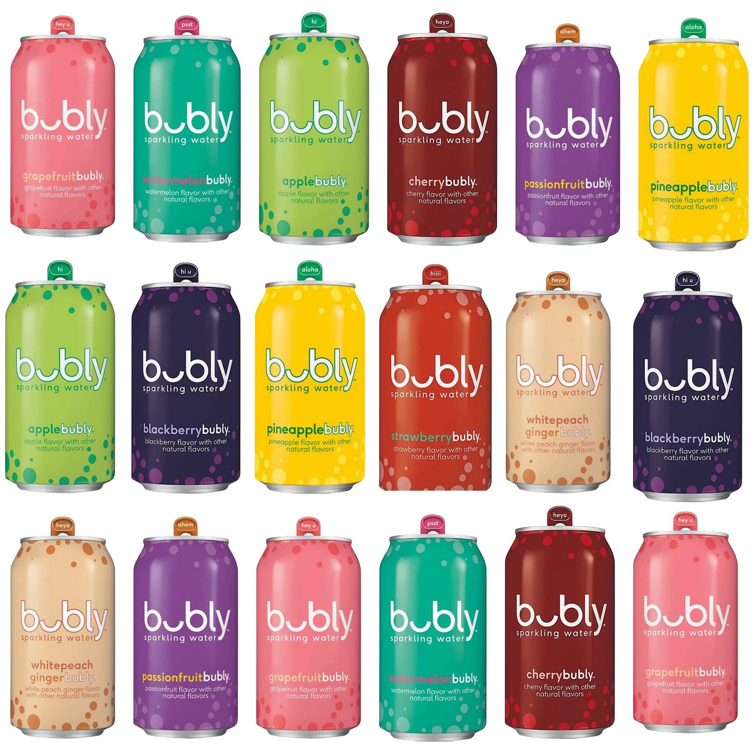 BEEQ- (Pack of 16) bubly Sparkling Water, Berry Bliss Sampler, 12 fl oz. Cans, Multi Flavor Soft Drink Bundle | Assortment Soda Refrigerator Restock Kit of Soda
