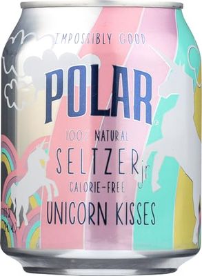 Polar Beverages, Beverage Seltzer Unicorn Kisses, 8 Fl Oz, 6 Pack
