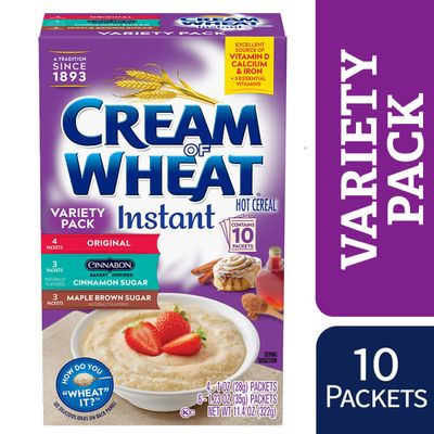 Cream of Wheat, Instant Hot Cereal, Variety Pack, Box of 10 Packets