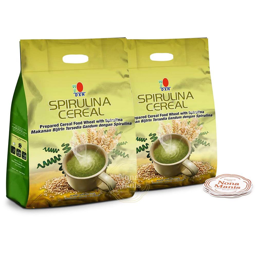 DXN Spirulina Cereal Food Wheat + 5&#39;s Nona Manis Disposable Coaster (Pack of 2)