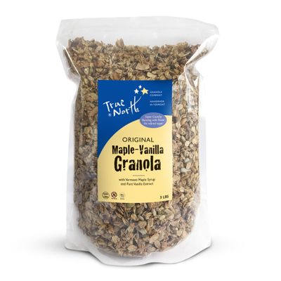 True North Granola - Maple Vanilla Granola, All Natural, Low Carb, Nut Free and Non-GMO, Bulk Bag, 3 lb.