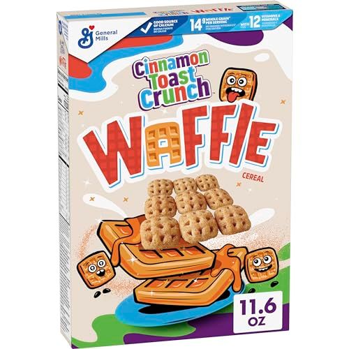 Cinnamon Toast Crunch Waffle Breakfast Cereal, Crispy Cinnamon Cereal, 11.6 oz