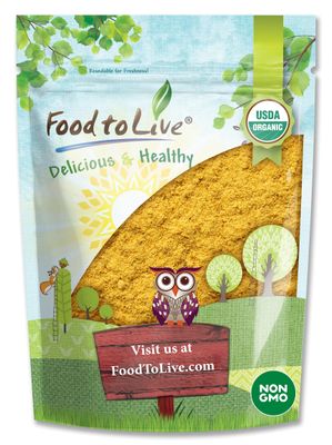 Food to Live Organic Sea Buckthorn Powder, 5 Pounds - Non-GMO, Made from Raw Dried Berries, Unsulfured, Vegan, Bulk, Great for Baking, Juices, Smoothies, Yogurts, Contains Maltodextrin, No Sulphites