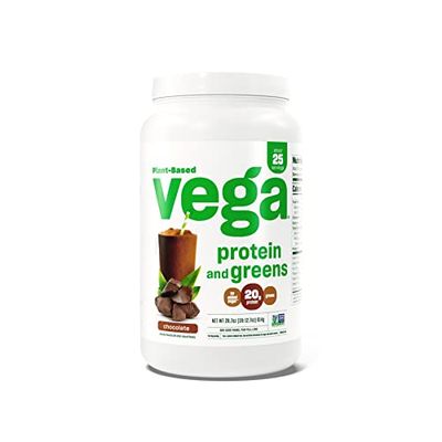 Vega Protein &amp; Greens Powder, Chocolate, 28.7 Ounce