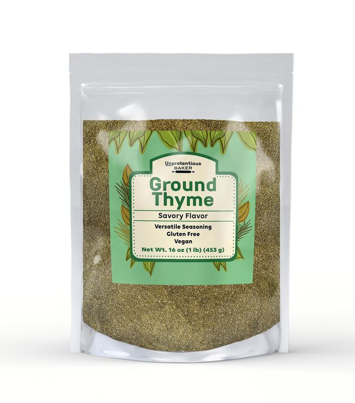 Unpretentious Ground Thyme, 1 lb, Versatile Seasoning, Savory Flavor, Soups &amp; Sauces