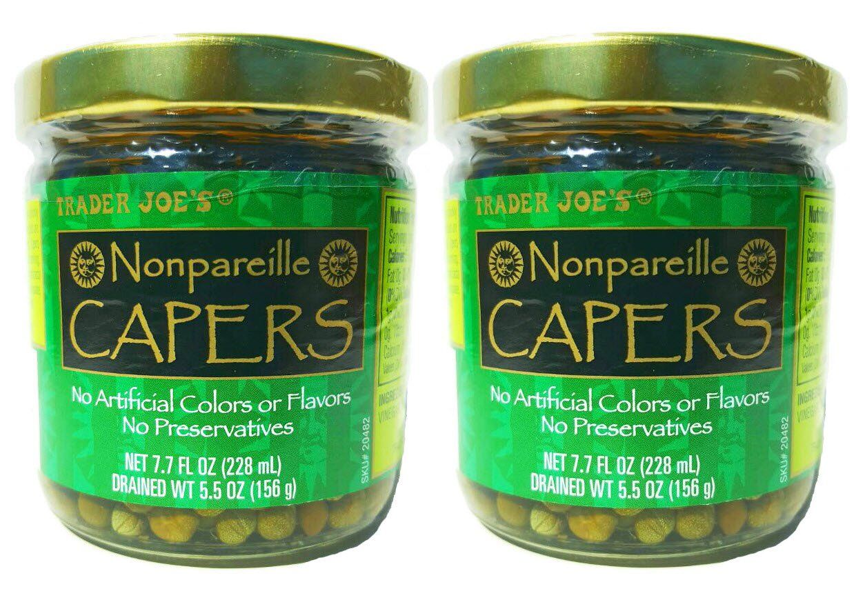 Trader Joe&#39;s Nonpareille Capers, NO Preservatives or Artificial Flavors, 7.7 Oz (Pack of 2)