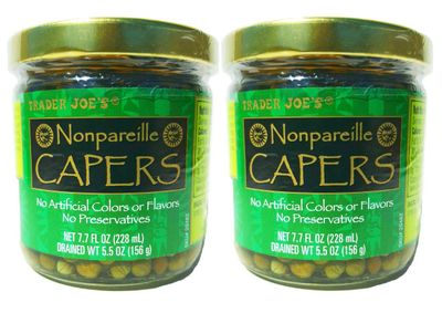 Trader Joe&#39;s Nonpareille Capers, NO Preservatives or Artificial Flavors, 7.7 Oz (Pack of 2)